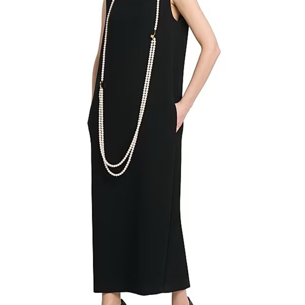 Moschino Black Dress with Pearl Accents